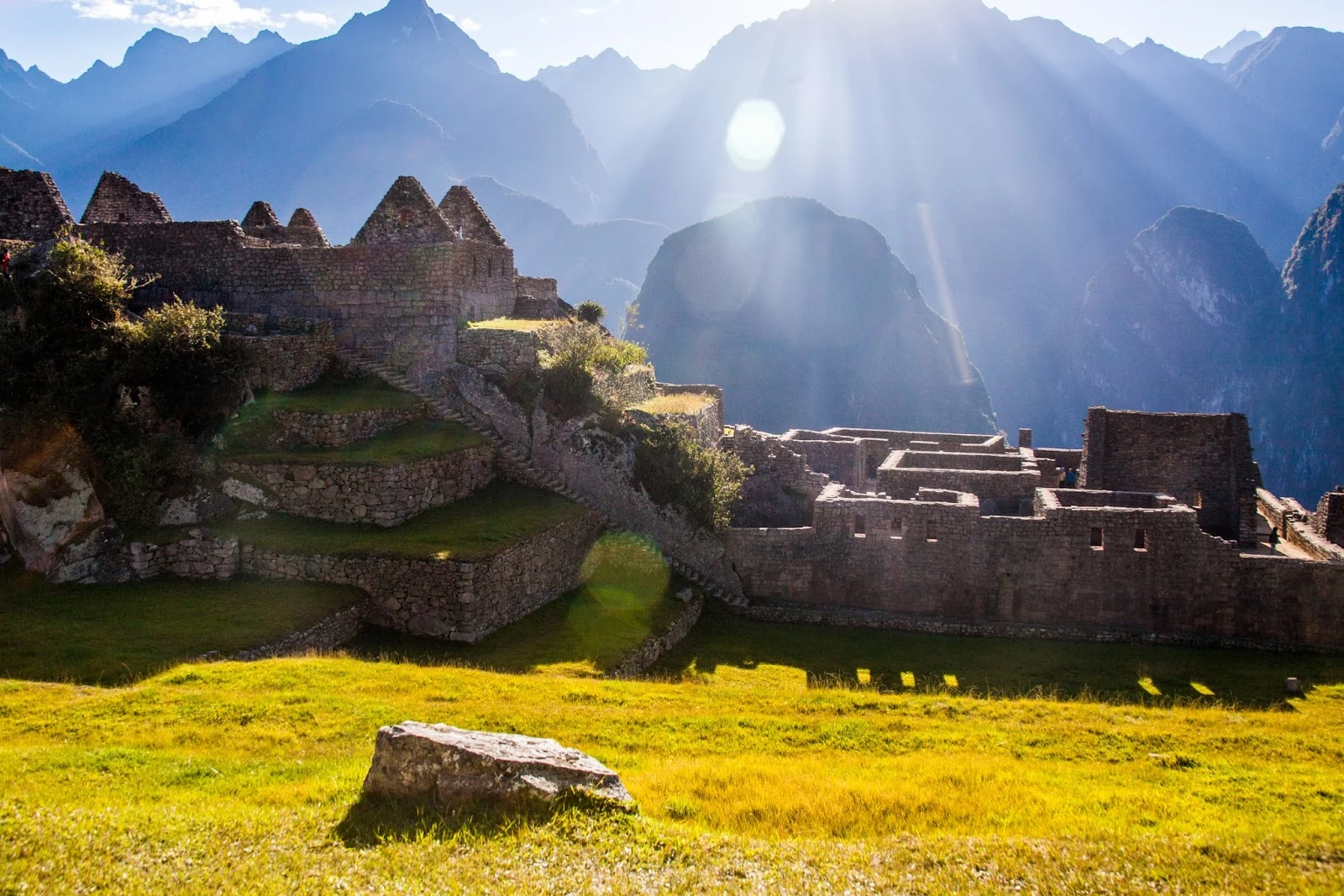 Sunrise light over Machu Picchu